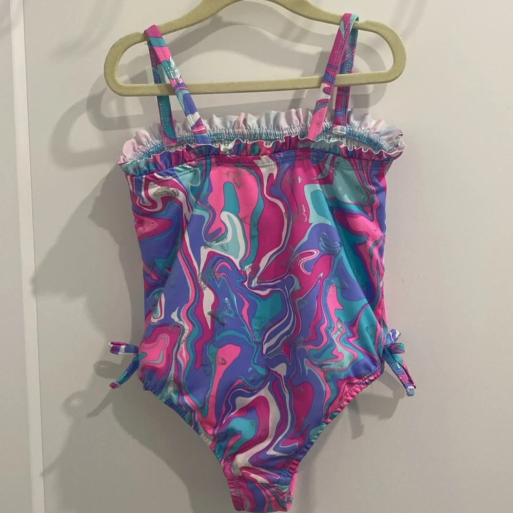 NWOT Penelope Mack Smocked Butterfly One-Piece Swimsuit |Size 6X